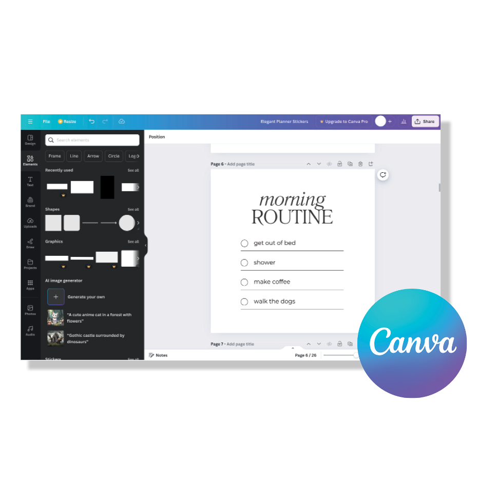 Editable Canva Stickers